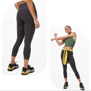 Lululemon Train Free HR Crop 23-Inch Legging - Gray - Size 6